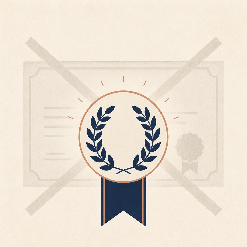 ESG recognition, not certification